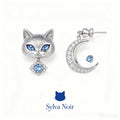 18K Gold Blue Eye Mismatched Stud Earrings