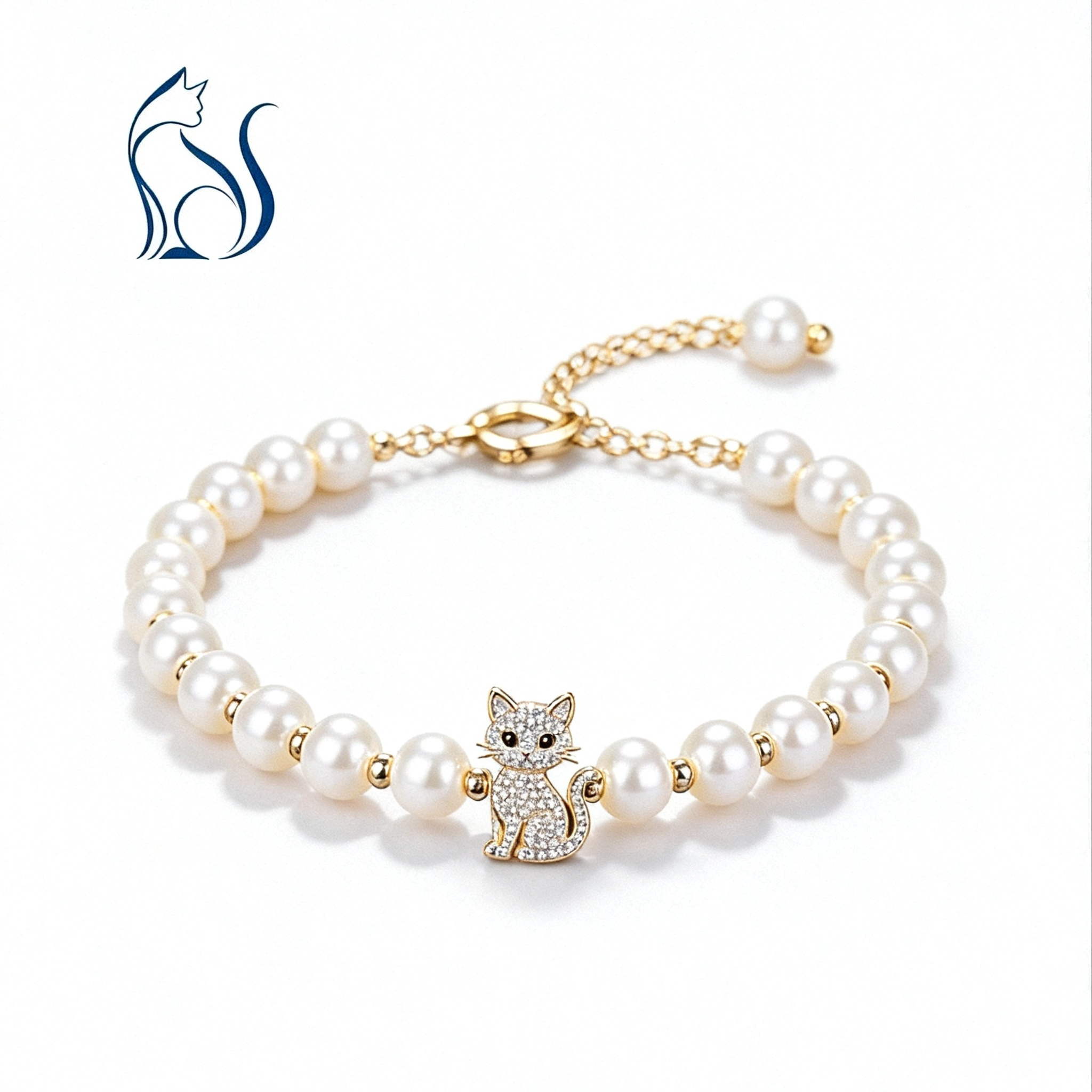 Cat & Pearl Bracelet