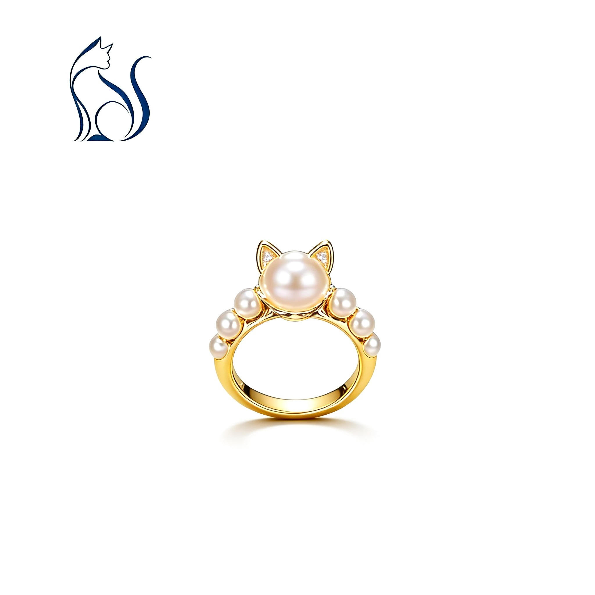 Cat & Pearl Ring