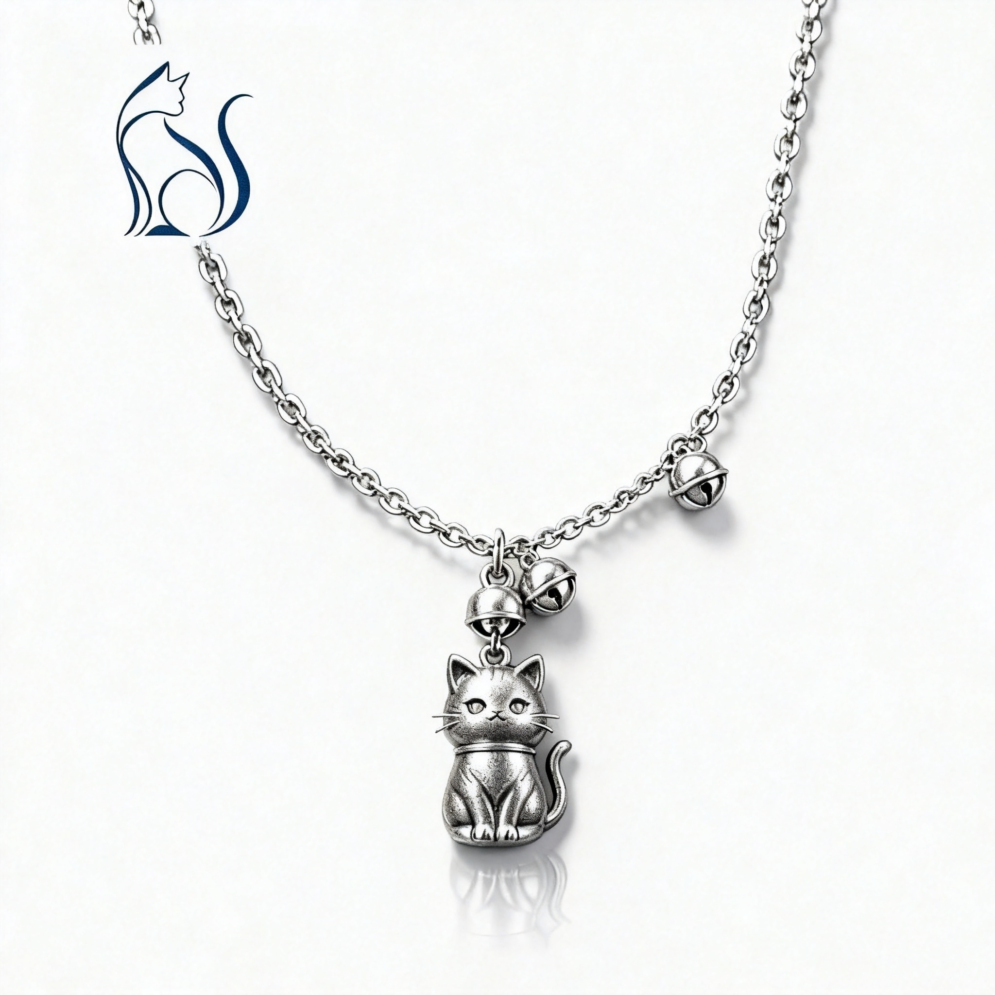 Nocturnal Spirit Cat Pendant Necklace